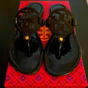 Tory Burch Miller black patent leather, Gently used. Size 8.5